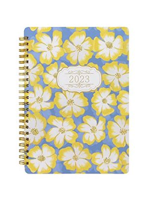 Letts Bloom A5 week to view 2023 diary - yellow