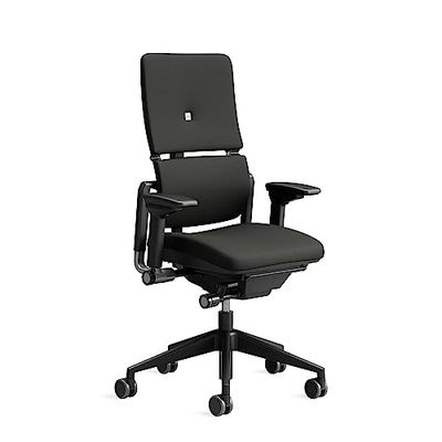 Steelcase Please, silla de oficina ergonómica con respaldo alto regulable en altura y brazos regulables Ónix