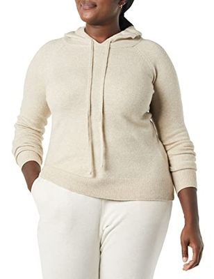 Amazon Essentials Women's Soft Touch Hooded Pullover Jumper, Beige, S