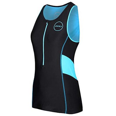 ZONE3 Attivare da Donna, Tri Top, Nero/Turchese, XL