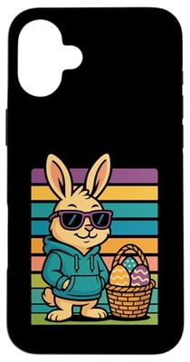 Pasqua Hipster Bunny Uomini Donne Bambini Ragazzi Ragazze Divertente Pasqua Custodia per iPhone 16 Plus