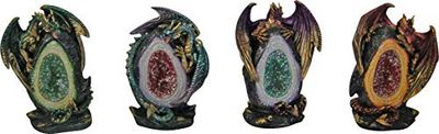 Nemesis Now Geode Keepers zestaw czterech figurek 12 cm złoty, żywica