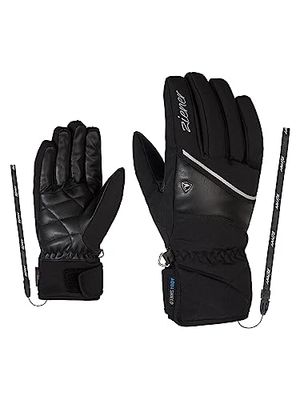 Ziener KAIKA AS, Guanti da Sci/Sport Invernali, Impermeabili, Traspiranti. Donna, Nero, 8