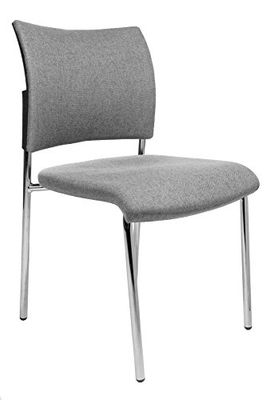 Topstar Lot de 2 chaises visiteurs Visit 10 empilables, Gris Clair