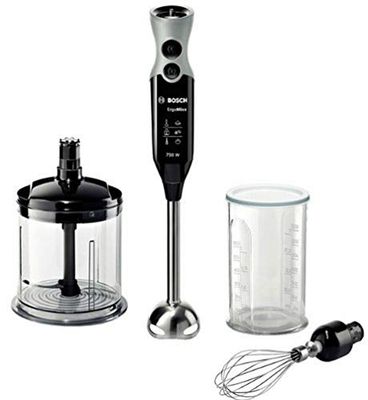 Bosch MSM67160 - Batidora de mano (potencia 750 W, motor de baja vibración), color negro