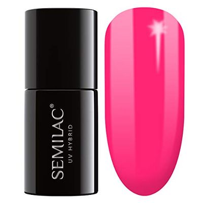 Semilac halvpermanent lack - 517 neonrosa - 7 ml