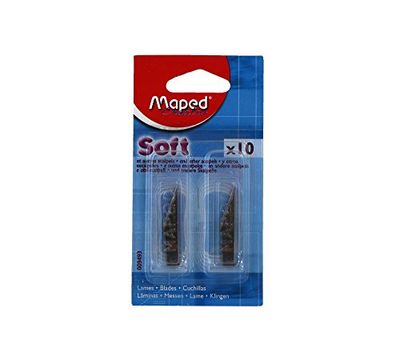 Maped - Lames de rechange pour scalpels – Boîte de 10 Lames de 6 mm et Embout Standard de ⌀ 2,4mm pour Scalpel Soft