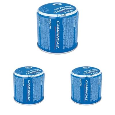 CAMPINGAZ Cartouche de Gaz Perçable C206 GLS, pour Réchauds de Camping, Cartouche Compacte, Bleu, 190 g (Lot de 3)