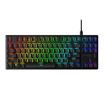 HyperX Alloy Origins Core – Tenkeyless Mechanical Gaming Keyboard – Software Controlled Light & Macro Customization – Compact Form Factor – Clicky Switch – HyperX Blue – RGB LED Backlit