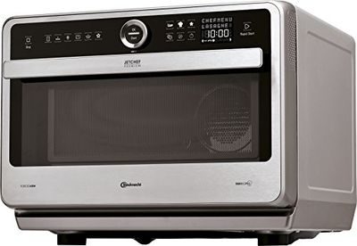 Bauknecht Jet Chef MW 179 I rostfritt stål 5-i-1 multifunktionell mikrovåga/1000 W/33 L garage/varmluft 1 500 watt/kvartsgrill 1 200 W/varmluft/DualCrisp/ångkokning/smält- och