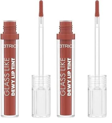 Catrice Cosmetics Glass Like Dewy tinta labbra, effetto colorante, lucida (3 ml) (Confezione da 2)