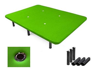 Duermete base rivestita 3d rafforzata + 6 gambe, Verde con 4 aeratori, 80 X 180