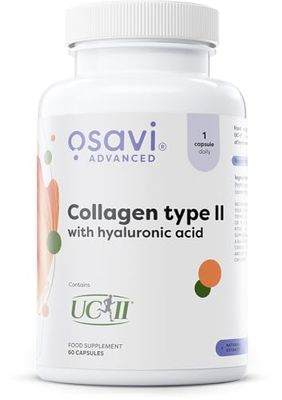 Osavi Collagen Type II with Hyaluronic Acid – 60 Caps | UC–II® Undenatured Collagen for Joint & Cartilage Health | Supports Collagen Formation & Bone Function | with Rose Hip Extract & Vitamin C