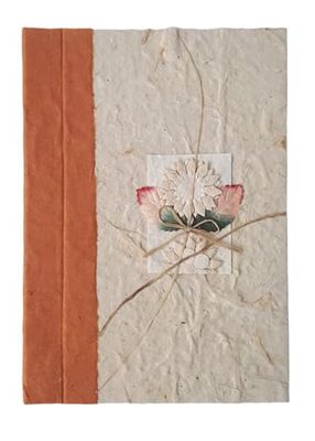 Diario para notas de papel morera decorado 16 x 22 cm
