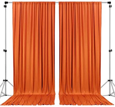 AK TRADING CO. Tende in poliestere per fondale, 3 x 3 m, con tasche per asta, decorazioni per matrimoni, cerimonie di nozze, decorazione per la casa, decorazione per finestre, colore: arancione