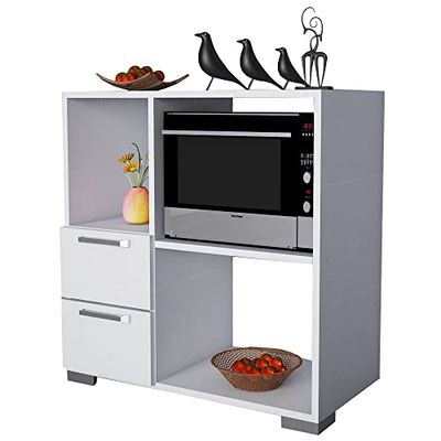 Mueble de cocina,100% Tablero de aglomerado rechapado en melamina, Color Blanco