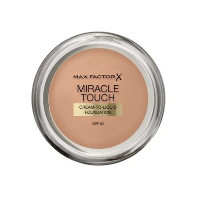 Max Factor Miracle Touch Foundation, tom 80 em bronze (pele escura), 11,5 ml
