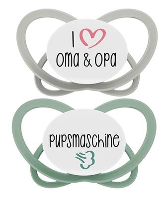 NIP Butterfly: huid- en tandvriendelijke fopspeen, platte speen, zacht en flexibel, schijf extra licht en luchtdoorlatend, BPA-vrij, duurzaam, met doos, 0-6 maanden, oma en opa/pushmachine