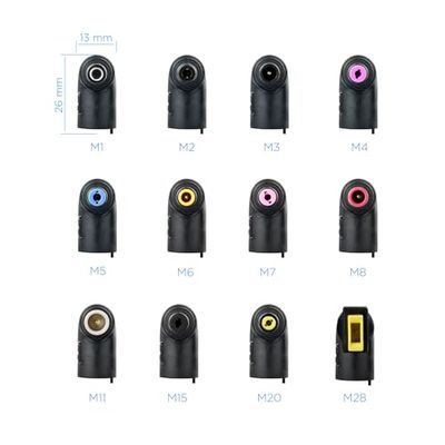 Cargador portátil 90W para auto con 2 puertos USB y 12 conectores, ideal para cargar dispositivos electrónicos en viajes.
