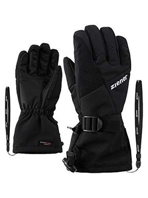 Ziener Guanti da sci LANI per bambini, per sport invernali, impermeabili, traspiranti, neri, 7,5