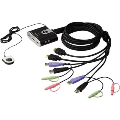 KVM Switch, 2 Port USB HDMI A/V, ATEN CS692 by ATEN Technology