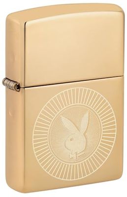 Zippo Playboy Rabbit Head Design High Polish Brass Pocket Lighter