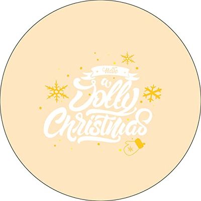 Bonateks, Round Digital Printed Mouse Pad, Non-Slip Base, for Office and Home, Diameter:22cm