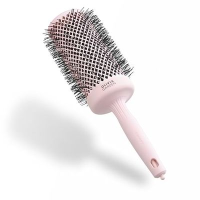 Olivia Garden Expert Blowout Speed – Rosa pastello - 65 - Spazzola rotonda in ceramica con corpo extra lungo per messe in piega 25% più veloci