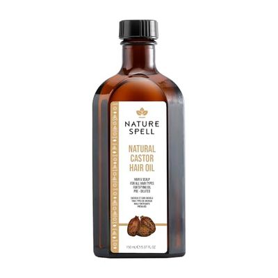 Nature Spell Huile de Ricin Pressée à Froid 150 ml, Stimule la Croissance Capillaire, Huile de Ricin Pour Cils, Sourcils et Peau, Fabriquée au Royaume-Uni