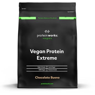 Protein Works - Vegan Protein Extreme, 29g Plant Based Protein, Added Vitamin Blend, 14 Servings, Chocolate Bueno, 500g