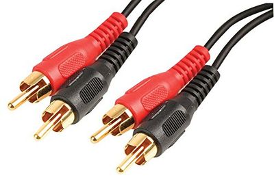 Pro Signal PSG00234 2x Phono (RCA) Male to 2x Phono Male Lead, 2m, Black