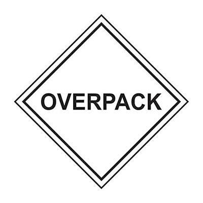 Overpack Label Roll of 250 Self Adhesive 100mm x 100mm