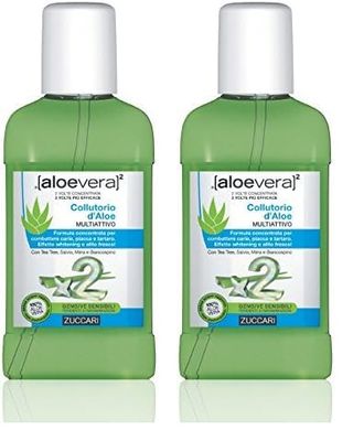 ZUCCARI Aloevera 2, Liquido Collutorio Multiattivo - 250 ml (Confezione da 2)