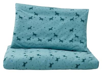 Barn jersey sängkläder av ekologisk bomull 100 x 135 cm, kudde 40 x 60 cm, GOTS certifierad