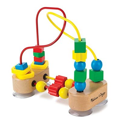 Melissa & Doug Primer Laberinto de Cuentas de Madera, Desarrolla Habilidades Motoras y Cognitivas, Ideal para Niñas y Niños de 1 a 3 años, ¡Fomenta el Aprendizaje Divertido y Creativo!