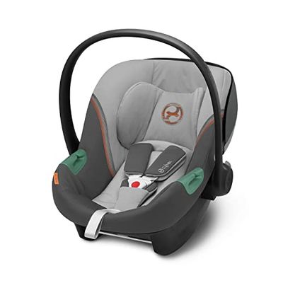 CYBEX Gold baby-autozitje Aton S2 i-Size, Vanaf de geboorte tot ca. 24 maanden, Max. 13 kg, Incl. Pasgeboren baby-inzet, Geschikt voor SensorSafe, Lava Grey