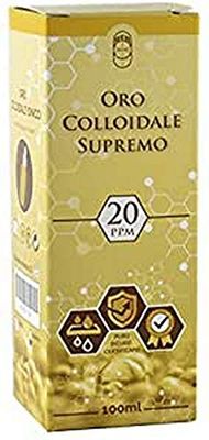 SEB - Oro Colloidale Suprmeo - Oro colloidale ionico 20 ppm 100 ml. Erogatore spray e contagocce.