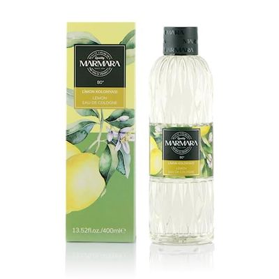 MARMARA Kolonya Limón 400 ml con caja | Agua aromática turca | Aftershave | Agua de afeitado | Agua de Colonia | Agua de Lemón | Agua de Afeitado | Agua de Colonia | 80 alcohol