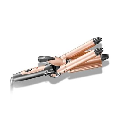 OBA Fer à friser professionnel, céramique titane, 33 cm, chauffage rapide 30 secondes, design pliable, rose doré