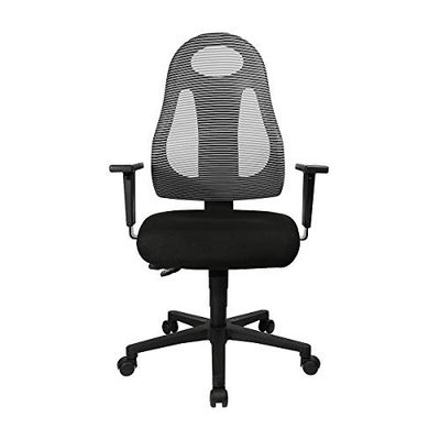 Topstar Free Art Bureaudraaistoel, Stof, Zwart Lichtgrijs, 61 X 65 X 127 cm