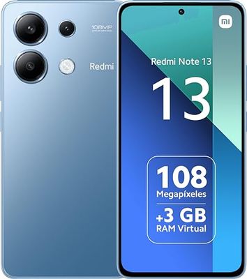 Xiaomi Redmi Note 13 4G - Smartphone de 6+128 GB, Pantalla de 6,67" AMOLED FHD+ 120Hz, Snapdragon 685, Triple cámara de hasta 108MP, Carga rápida 33W, Azul (Versión ES)