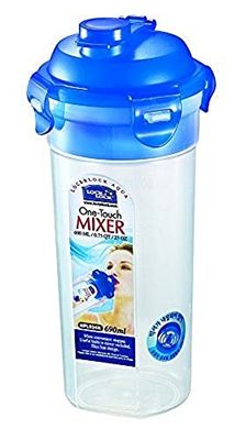 Jwp rond/mixeur Shaker à nourriture, plastique, Transparent, 690 ml