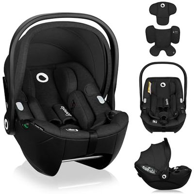 LIONELO MOXIE i-Size Silla de coche infantil 40-87 cm, Portabebés Grupo 0+ En Sentido Contrario a la marcha, Reposacabezas Ajustable, protección lateral i-Size R129.