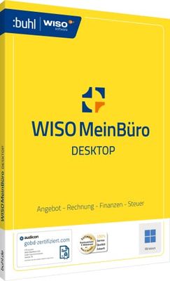 WISO MeinBüro Desktop (365 Tage), All-in-One Bürosoftware, Rechnungen schreiben, Buchhaltung erledigen, Auftragsabwicklung und viel mehr, Standardverpackung