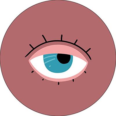 Bonateks, Ronde digitaal bedrukte muismat, antislip onderkant, voor kantoor en thuis, diameter: 22 cm