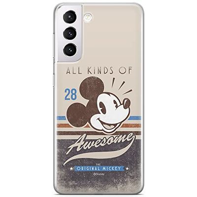 ERT GROUP mobiltelefonfodral för Samsung S21 originalt och officiellt licensierat Disney mönster Mickey 009 optimalt anpassad till formen på mobiltelefonen, fodral tillverkad av TPU-plast