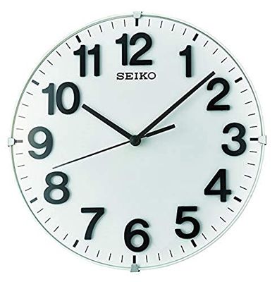 Seiko wandklok wit kunststof slepende seconden QXA656W, wit, Small, Modern