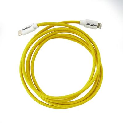Celly, Cavo USB-C a Lightning Compatibile con Dispositivi Apple e Sistema iOS, Lunghezza 1,5 m, Potenza Supportata 60W, Connettori in PVC e Rivestimento in Nylon Anti-piegamento, Giallo