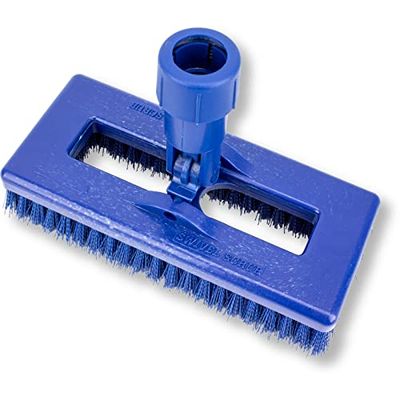 SPARTA Polyester Rectangle Scrub Brush, Floor Brush, Cleaning Brush with Swivel Head for Cleaning, 8 Inches, Blue