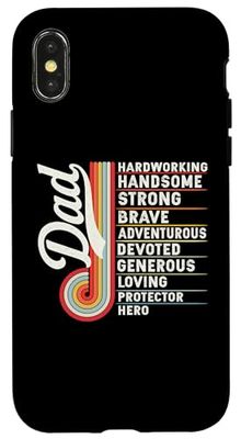 Vintage Funny Definition of Dad Retro Meme Joke Father's Day Case for iPhone X/XS